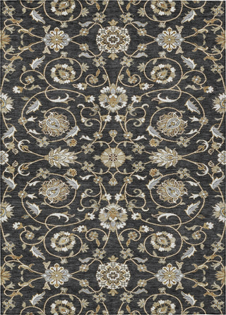 Piper Looms Chantille Moroccan ACN1149 Black Machine Washable Area Rug main image