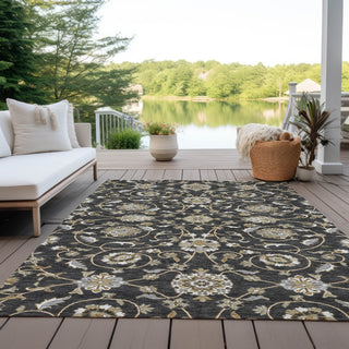 Piper Looms Chantille Moroccan ACN1149 Black Machine Washable Area Rug Outdoor Lifestyle Image Feature