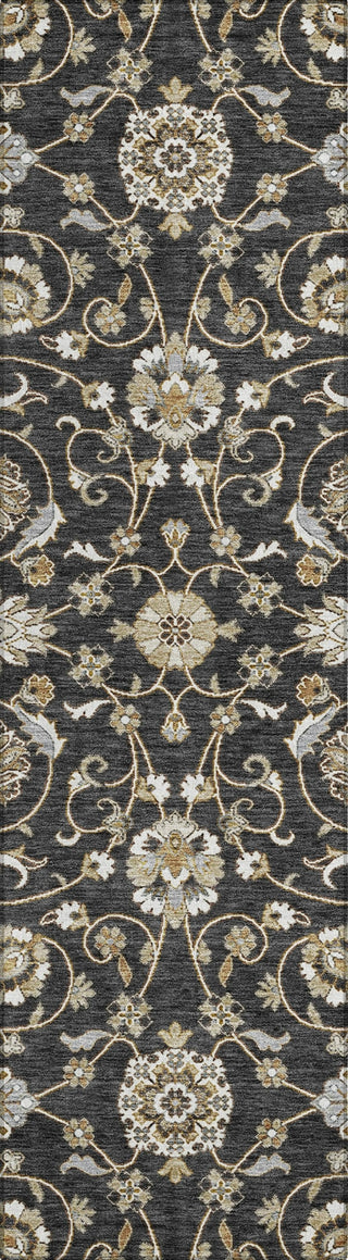 Piper Looms Chantille Moroccan ACN1149 Black Machine Washable Area Rug Runner Main Image