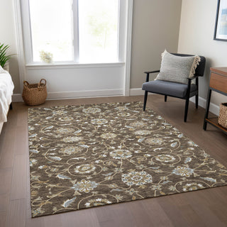 Piper Looms Chantille Moroccan ACN1149 Chocolate Machine Washable Area Rug Lifestyle Image Feature