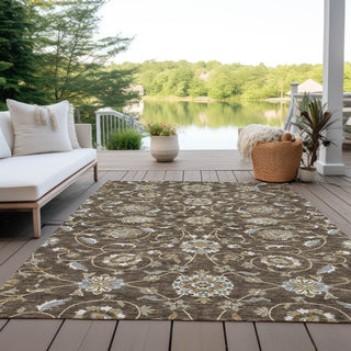Piper Looms Chantille Moroccan ACN1149 Chocolate Machine Washable Area Rug Outdoor Lifestyle Image Feature