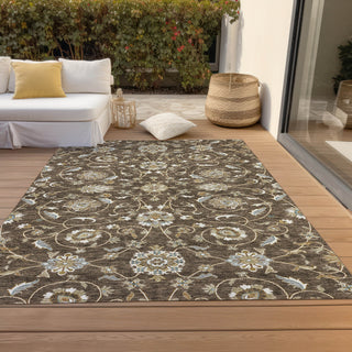 Piper Looms Chantille Moroccan ACN1149 Chocolate Machine Washable Area Rug Outdoor Lifestyle Image Feature