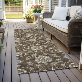 Piper Looms Chantille Moroccan ACN1149 Chocolate Machine Washable Area Rug Runner Outdoor Lifestyle Image Feature