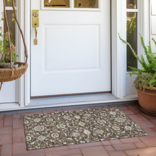 Piper Looms Chantille Moroccan ACN1149 Chocolate Machine Washable Area Rug Scatter Outdoor Lifestyle Image Feature