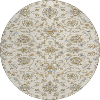 Piper Looms Chantille Moroccan ACN1149 Ivory Machine Washable Area Rug Round Main Image