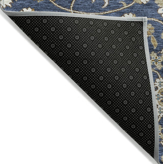 Piper Looms Chantille Moroccan ACN1149 Navy Machine Washable Area Rug Backing Image