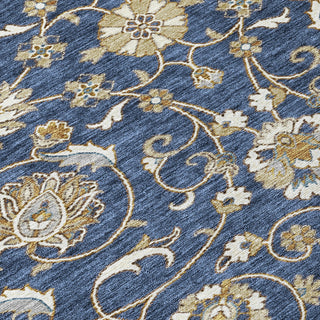 Piper Looms Chantille Moroccan ACN1149 Navy Machine Washable Area Rug Swatch Image