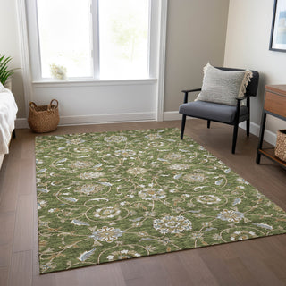 Piper Looms Chantille Moroccan ACN1149 Olive Machine Washable Area Rug Lifestyle Image Feature