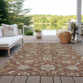 Piper Looms Chantille Moroccan ACN1149 Paprika Machine Washable Area Rug Outdoor Lifestyle Image Feature