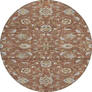 Piper Looms Chantille Moroccan ACN1149 Paprika Machine Washable Area Rug Round Main Image