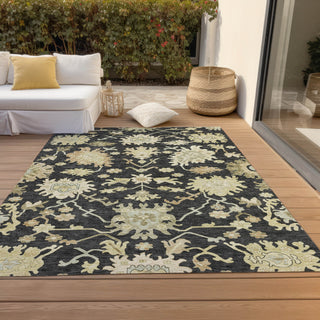 Piper Looms Chantille Global ACN1150 Black Machine Washable Area Rug Outdoor Lifestyle Image Feature