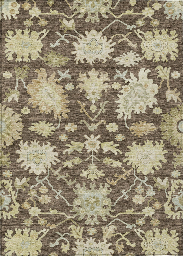 Piper Looms Chantille Global ACN1150 Chocolate Machine Washable Area Rug main image