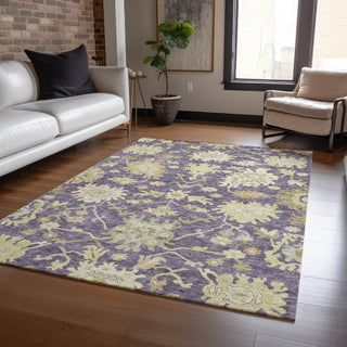 Piper Looms Chantille Global ACN1150 Eggplant Machine Washable Area Rug Lifestyle Image Feature