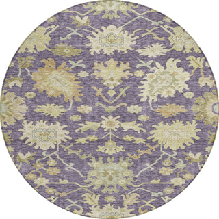Piper Looms Chantille Global ACN1150 Eggplant Machine Washable Area Rug Round Main Image