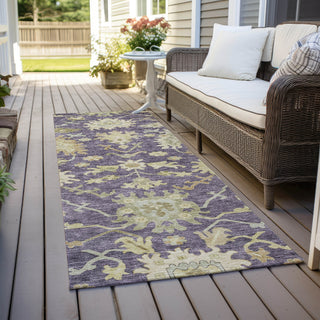 Piper Looms Chantille Global ACN1150 Eggplant Machine Washable Area Rug Runner Outdoor Lifestyle Image Feature