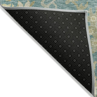 Piper Looms Chantille Global ACN1150 Teal Machine Washable Area Rug Backing Image