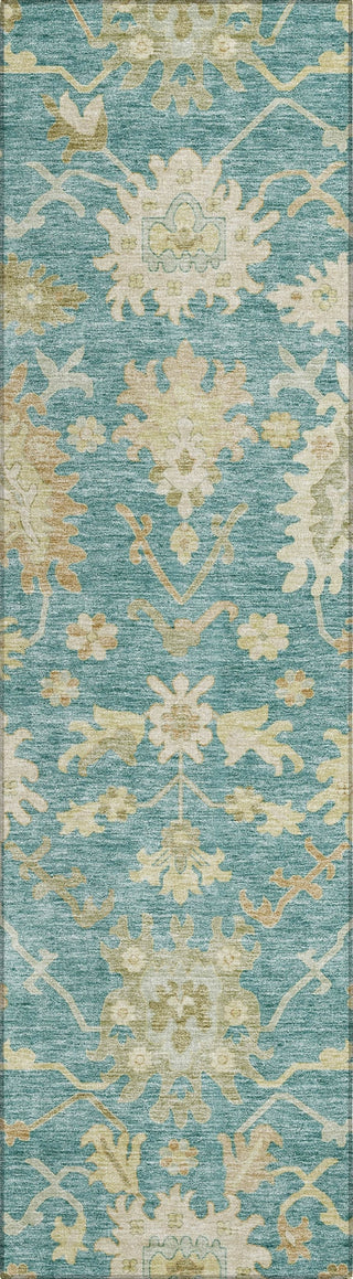 Piper Looms Chantille Global ACN1150 Teal Machine Washable Area Rug Runner Main Image