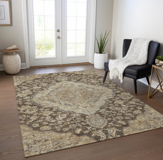 Piper Looms Chantille Global ACN1151 Chocolate Machine Washable Area Rug Lifestyle Image Feature