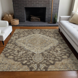 Piper Looms Chantille Global ACN1151 Chocolate Machine Washable Area Rug Lifestyle Image Feature