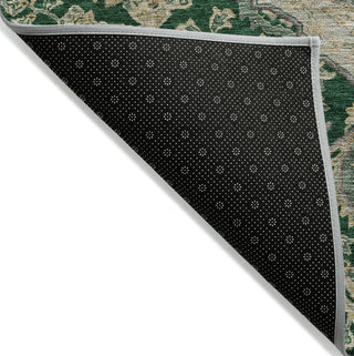 Piper Looms Chantille Global ACN1151 Emerald Machine Washable Area Rug Backing Image