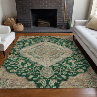 Piper Looms Chantille Global ACN1151 Emerald Machine Washable Area Rug Lifestyle Image Feature