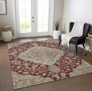 Piper Looms Chantille Global ACN1151 Garnet Machine Washable Area Rug Lifestyle Image Feature