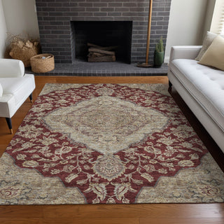 Piper Looms Chantille Global ACN1151 Garnet Machine Washable Area Rug Lifestyle Image Feature