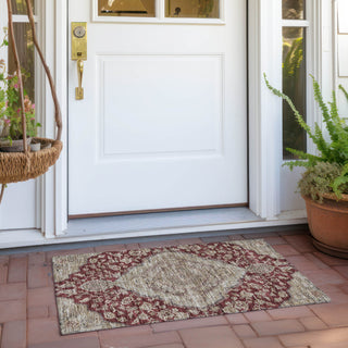 Piper Looms Chantille Global ACN1151 Garnet Machine Washable Area Rug Scatter Outdoor Lifestyle Image Feature