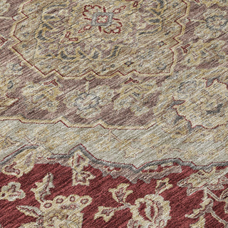 Piper Looms Chantille Global ACN1151 Garnet Machine Washable Area Rug Swatch Image