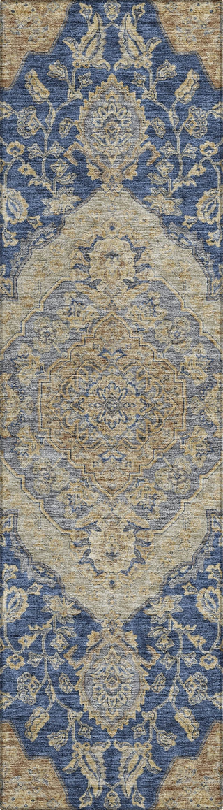 Piper Looms Chantille Global ACN1151 Navy Machine Washable Area Rug Runner Main Image