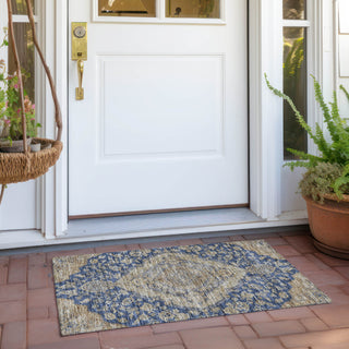 Piper Looms Chantille Global ACN1151 Navy Machine Washable Area Rug Scatter Outdoor Lifestyle Image Feature