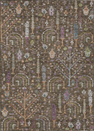 Piper Looms Chantille Floral ACN1152 Brown Machine Washable Area Rug main image