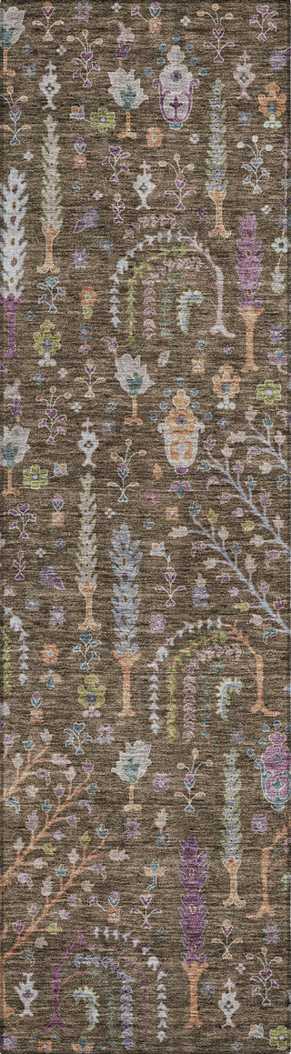 Piper Looms Chantille Floral ACN1152 Brown Machine Washable Area Rug Runner Main Image