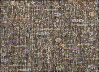 Piper Looms Chantille Floral ACN1152 Brown Machine Washable Area Rug Scatter Main Image