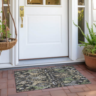 Piper Looms Chantille Global ACN1153 Black Machine Washable Area Rug Scatter Outdoor Lifestyle Image Feature