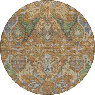 Piper Looms Chantille Global ACN1153 Copper Machine Washable Area Rug Round Main Image