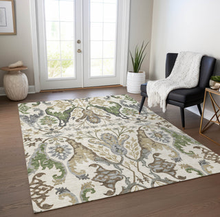 Piper Looms Chantille Global ACN1153 Ivory Machine Washable Area Rug Lifestyle Image Feature