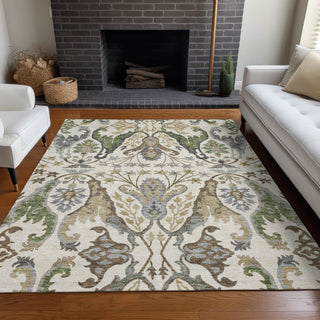 Piper Looms Chantille Global ACN1153 Ivory Machine Washable Area Rug Lifestyle Image Feature