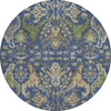 Piper Looms Chantille Global ACN1153 Navy Machine Washable Area Rug Round Main Image