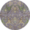 Piper Looms Chantille Global ACN1153 Purple Machine Washable Area Rug Round Main Image