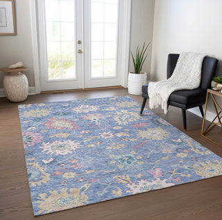 Piper Looms Chantille Global ACN1154 Blue Machine Washable Area Rug Lifestyle Image Feature