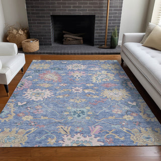 Piper Looms Chantille Global ACN1154 Blue Machine Washable Area Rug Lifestyle Image Feature