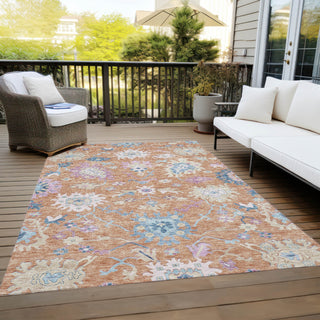 Piper Looms Chantille Global ACN1154 Orange Machine Washable Area Rug Outdoor Lifestyle Image Feature