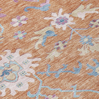 Piper Looms Chantille Global ACN1154 Orange Machine Washable Area Rug Swatch Image