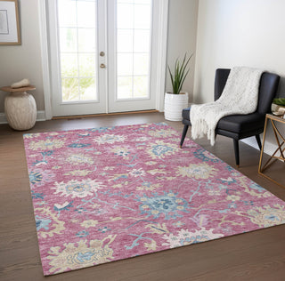 Piper Looms Chantille Global ACN1154 Pink Machine Washable Area Rug Lifestyle Image Feature