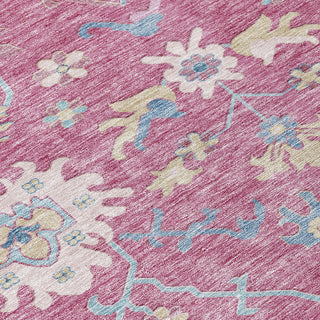 Piper Looms Chantille Global ACN1154 Pink Machine Washable Area Rug Swatch Image