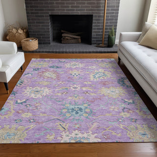 Piper Looms Chantille Global ACN1154 Purple Machine Washable Area Rug Lifestyle Image Feature