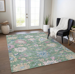 Piper Looms Chantille Global ACN1154 Sage Machine Washable Area Rug Lifestyle Image Feature