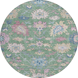 Piper Looms Chantille Global ACN1154 Sage Machine Washable Area Rug Round Main Image