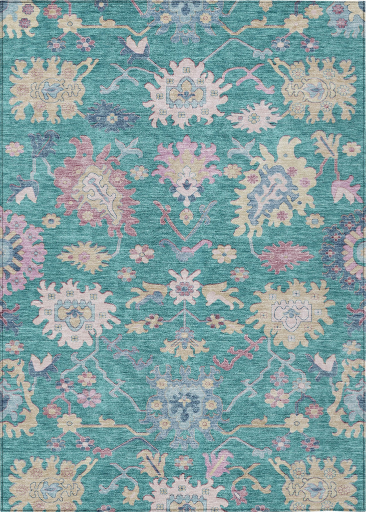 Piper Looms Chantille Global ACN1154 Teal Machine Washable Area Rug main image